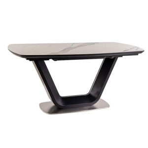 Керамический стол раскладной обеденный Signal Armani Ceramic Эффект Мармура/Черный Мат