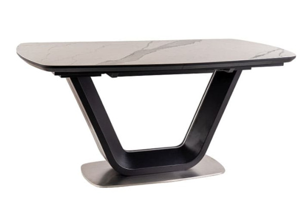 Керамічний стіл розкладний обідній Signal Armani Ceramic Ефект Мрамора/Чорний Мат-0