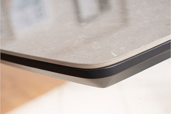 Стол раскладной обеденный Signal Cortez Ceramic Серый эфект мрамора/Антрацит-1