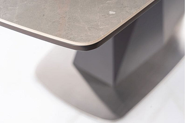 Стол раскладной обеденный Signal Cortez Ceramic Серый эфект мрамора/Антрацит-6