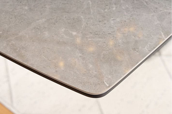 Стол раскладной обеденный Signal Cortez Ceramic Серый эфект мрамора/Антрацит-7