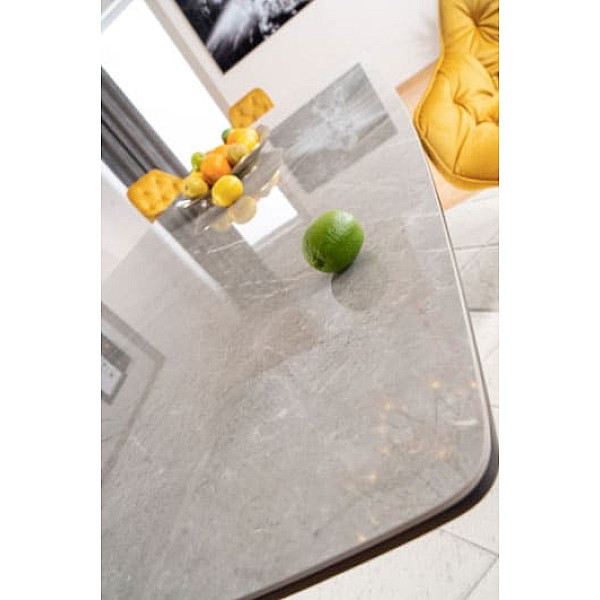 Стол раскладной обеденный Signal Cortez Ceramic Серый эфект мрамора/Антрацит-11