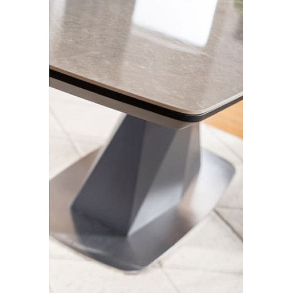 Стол раскладной обеденный Signal Cortez Ceramic Серый эфект мрамора/Антрацит-15