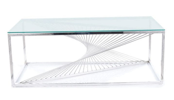 Журнальный стол Signal FLAME A Прозрачный/Серебряный-0