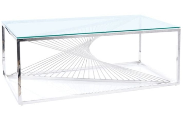 Журнальный стол Signal FLAME A Прозрачный/Серебряный-1