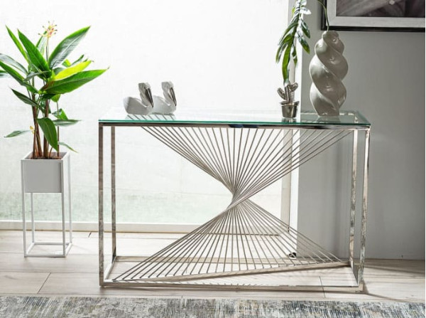 Журнальний стіл Signal FLAME C Прозорий/Срібний-3