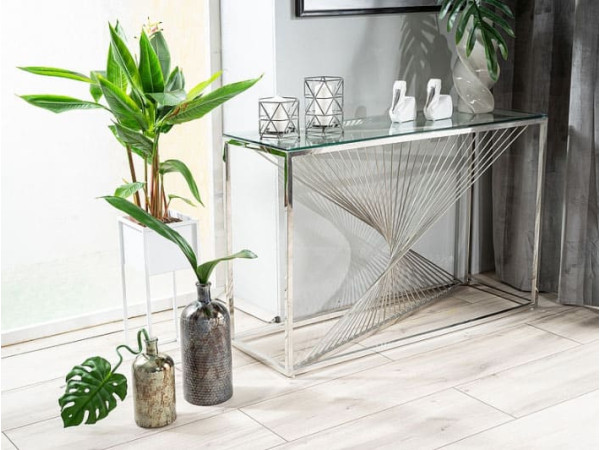 Журнальний стіл Signal FLAME C Прозорий/Срібний-4