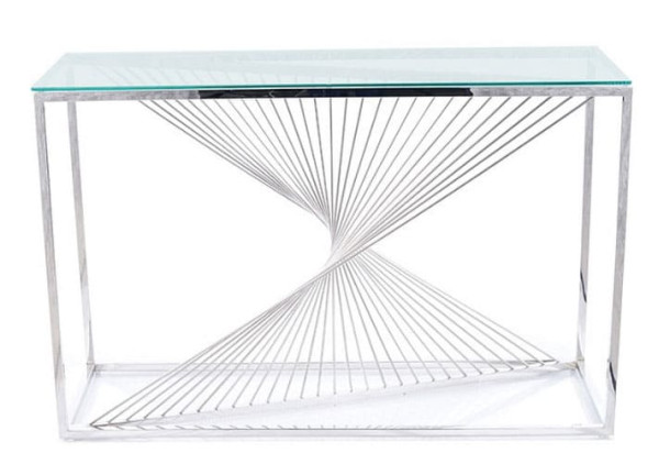 Журнальний стіл Signal FLAME C Прозорий/Срібний-0