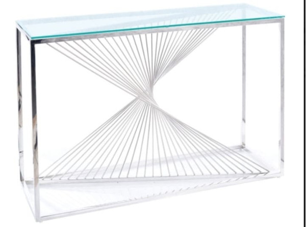 Журнальний стіл Signal FLAME C Прозорий/Срібний-1