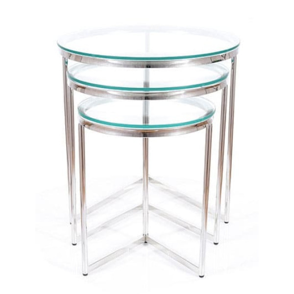 Журнальний стіл Signal TRINITY Прозорий/Срібний-3