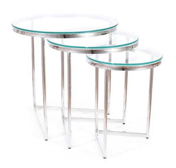 Журнальний стіл Signal TRINITY Прозорий/Срібний-1