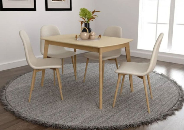 Обеденный стол Intarsio Exen Кремовый-2