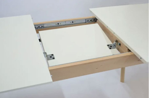 Раскладной обеденный cтол Intarsio Exen II Кремовый-10