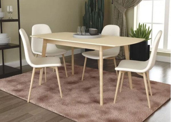 Раскладной обеденный cтол Intarsio Exen II Кремовый-13