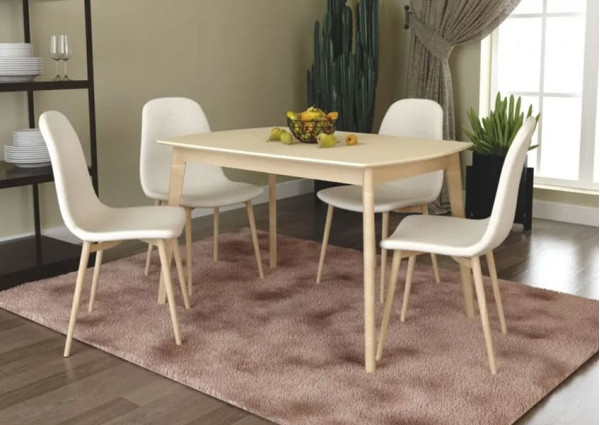 Раскладной обеденный cтол Intarsio Exen II Кремовый-14