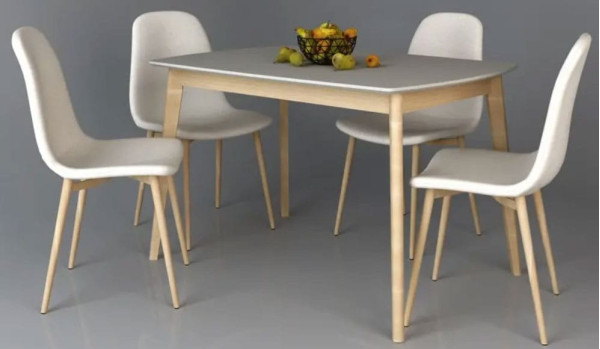 Розкладний обідній стіл Intarsio Exen II Сірий-13