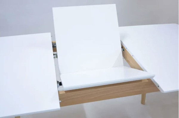 Розкладний обідній стіл Intarsio Exen II Білий-6