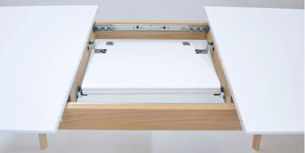 Розкладний обідній стіл Intarsio Exen II Білий-7