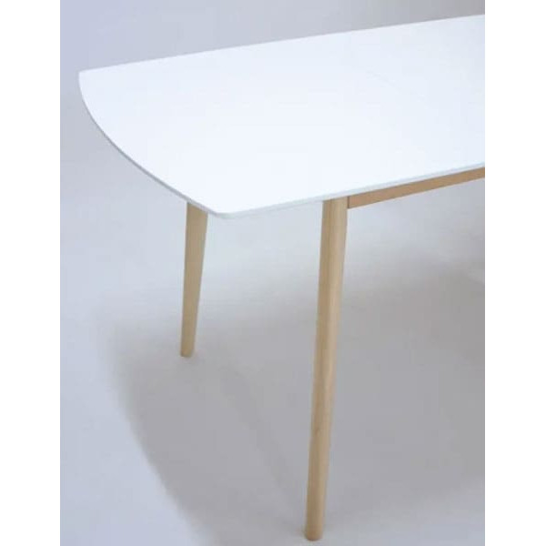 Розкладний обідній стіл Intarsio Exen II Білий-3