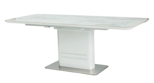 Керамический стол раскладной обеденный Signal Cartier ceramic Эфект мармура/Белый-0