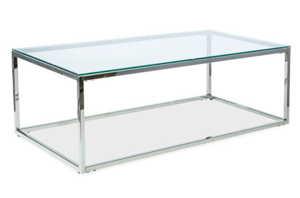 Журнальний стіл Signal Hilton A Прозорий/Срібний-0