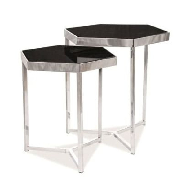 Журнальный стол Signal Milos Черный/Хром Журнальный стол Signal Milos Черный/Хром-0