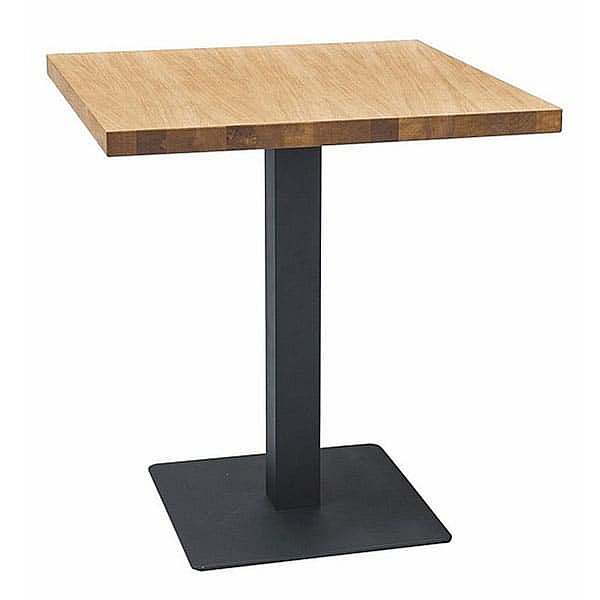 Обеденный стол Signal PURO LAMINAT 70x70 Дуб/Черный Обеденный стол Signal PURO LAMINAT 70x70 Дуб/Черный-0