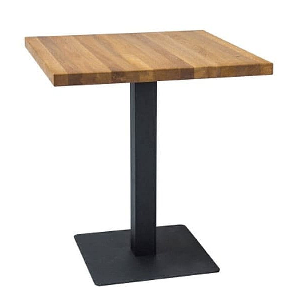 Обеденный стол Signal PURO LAMINAT 80x80 Масив дуб/Черный-0