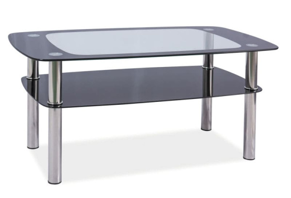 Журнальний стіл Signal Rava C Прозорий/Хром Журнальний стіл Signal Rava C Прозорий/Хром-0