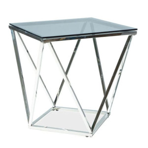 Журнальний стіл Signal Silver B 50х50 Димчастий/Срібний