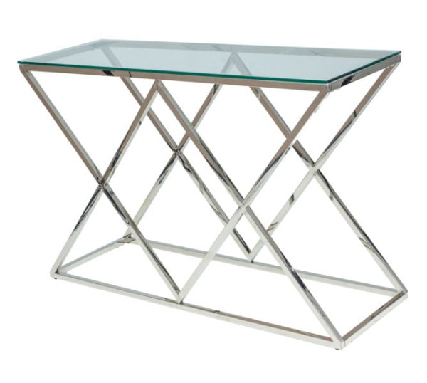 Журнальний стіл Signal Zegna C Прозорий/Срібний Журнальний стіл Signal Zegna C Прозорий/Срібний-0