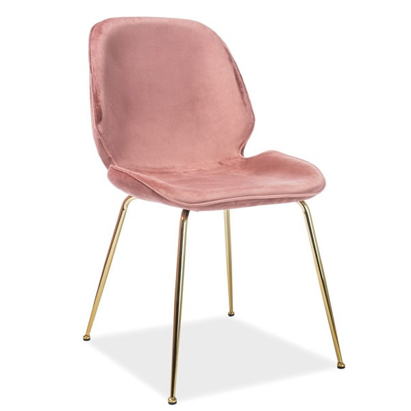 Стілець Signal Adrien Velvet Рожевий-Золотий-0