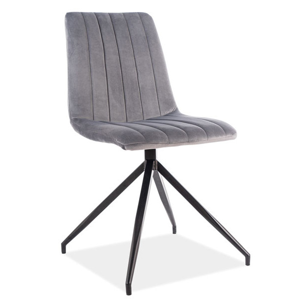 Стул Signal Alan II Velvet Серый-Черный-0