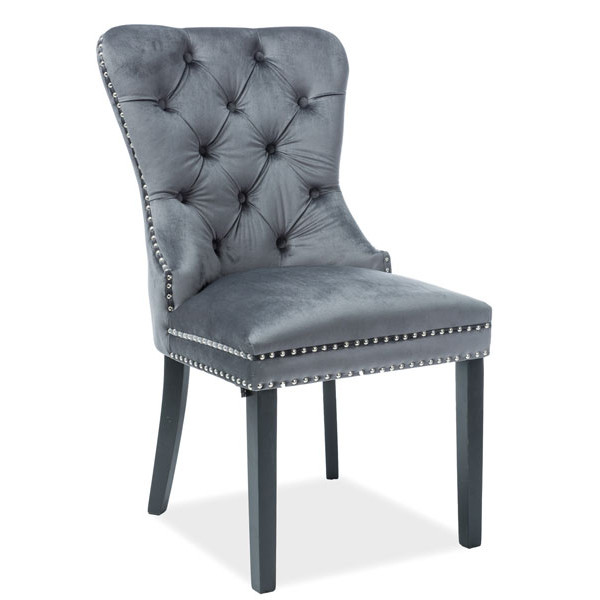 Стілець Signal August Velvet Сірий Стілець Signal August Velvet Сірий-0