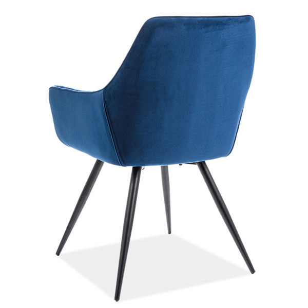 Крісло Signal Cherry Velvet Синій-Чорний Крісло Signal Cherry Velvet Синій-Чорний-1
