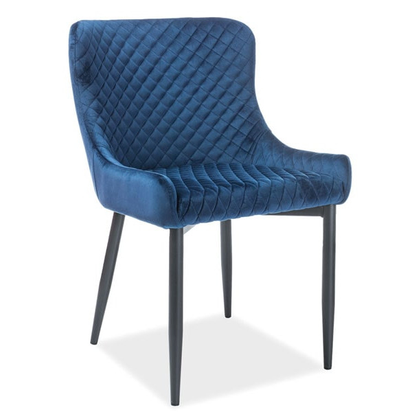 Стул Signal Colin B Velvet Синий-Черный-0