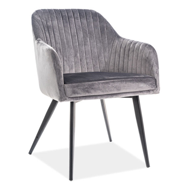 Кресло Signal Elina Velvet Серый-Черный-0