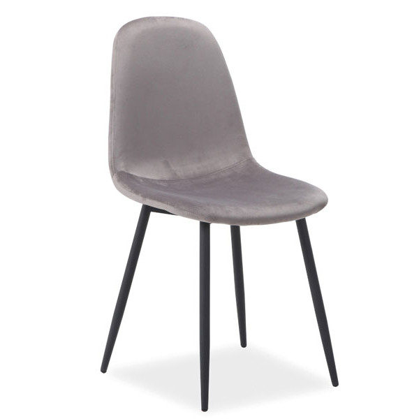 Стул Signal Fox Velvet Серый-Черный-0