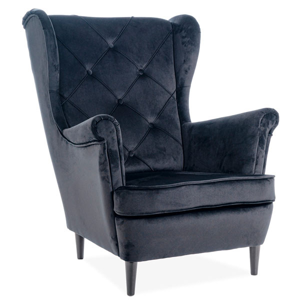 Кресло Signal Lady Velvet Черный-0