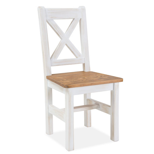 Стул Signal Poprad Белый Коричнево-медовый Стул Signal Poprad Белый Коричнево-медовый-0