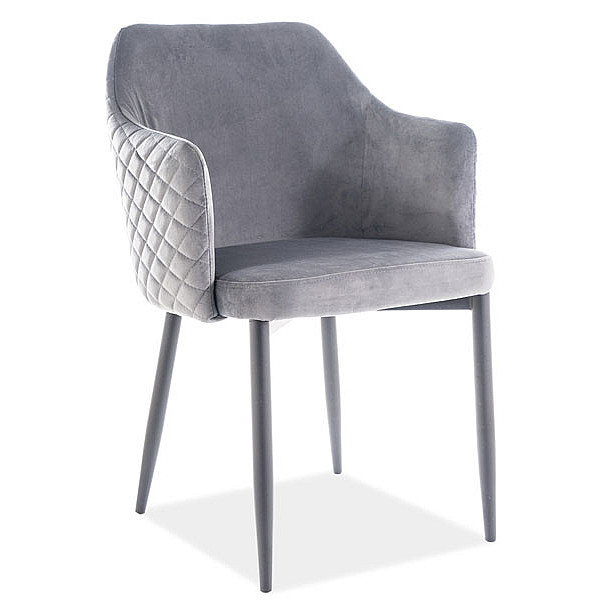 Стілець Signal Astor Velvet Сірий-Чорний Стілець Signal Astor Velvet Сірий-Чорний-0