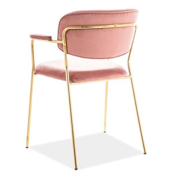 Стілець Signal Carlo II Velvet Антична троянда Золотий-1