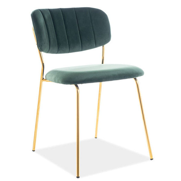 Стілець Signal Carlo Velvet Зелений-Золотий-0