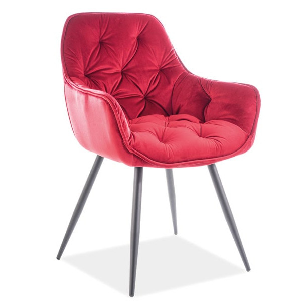 Крісло Signal Cherry Velvet Бордовий-Чорний-0