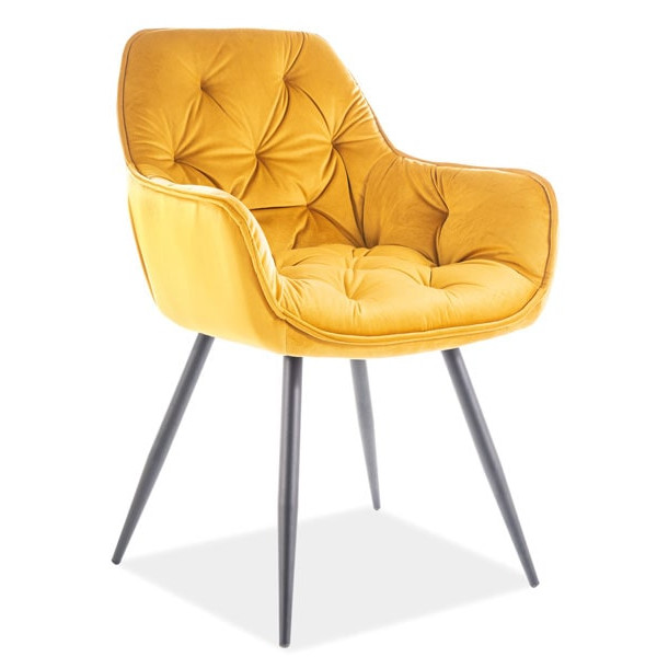 Крісло Signal Cherry Velvet Каррі-Чорний-0