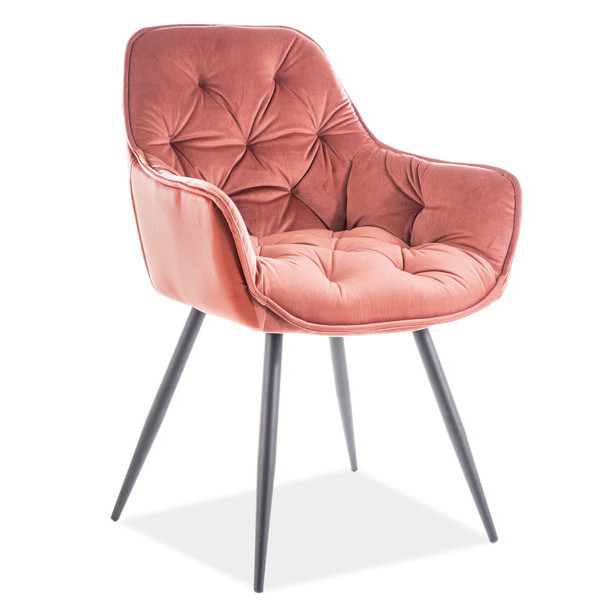 Кресло Signal Cherry Velvet Античный Розовый-Черный-0