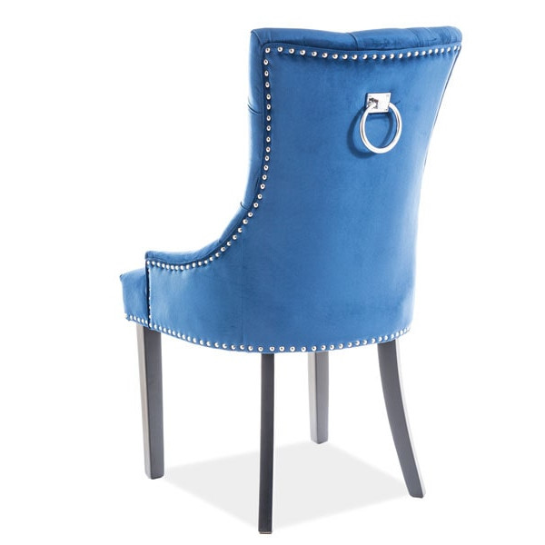 Стул Signal Edward Velvet Синий-Черный-1