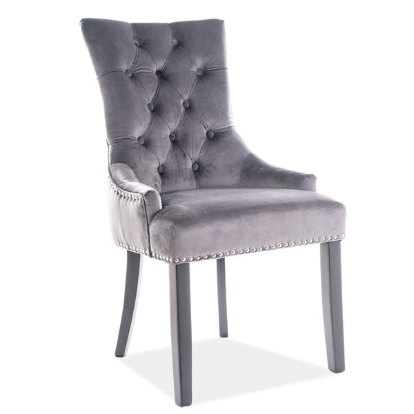 Стул Signal Edward Velvet Серый-Черный-0