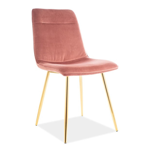 Стул Signal Eros Velvet Античная роза-Золотой-0