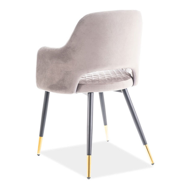 Стул Signal Franco Velvet Серый-Черный Стул Signal Franco Velvet Серый-Черный-1